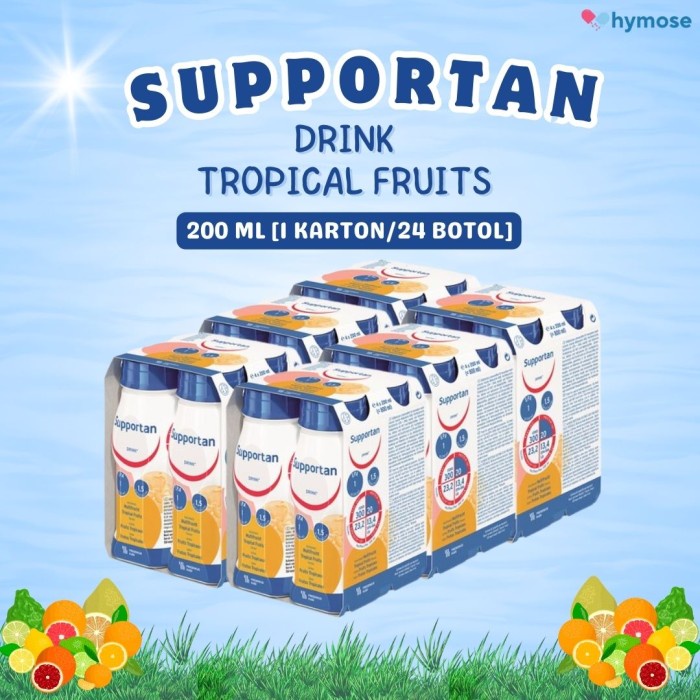 

TERLARIS! Supportan Drink Tropical Fruits 200 ML [1 box/24 botol]