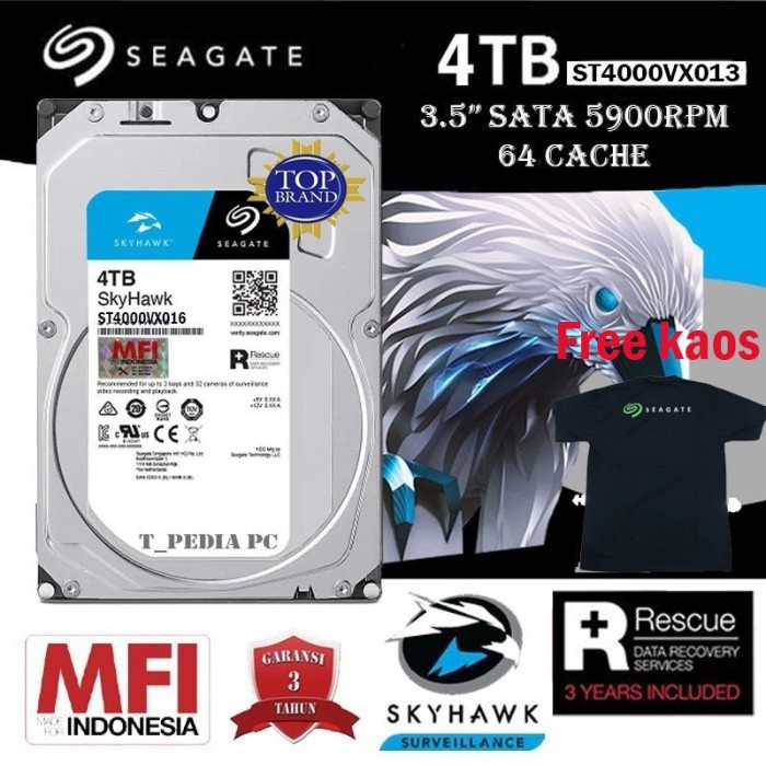 SEAGATE 4TB SKYHAWK 3.5" MFI