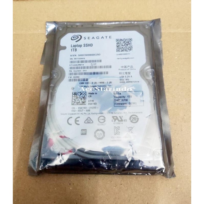 Hardisk / HDD Internal Hybrid SSHD Seagate Baracuda 1Tb 2,5" Sata