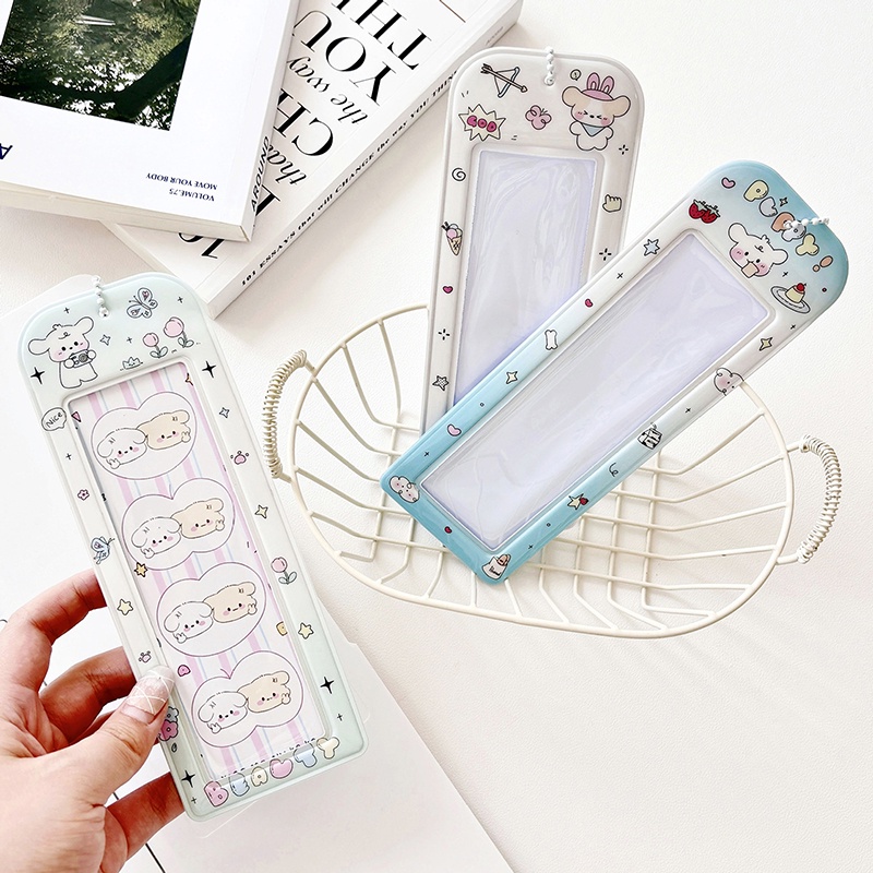 

1Pcs Sturdy PVC Photo Booth Frames Cartoon Photo Booth Album For 2x6 Inch Photo Strips Wedding Album