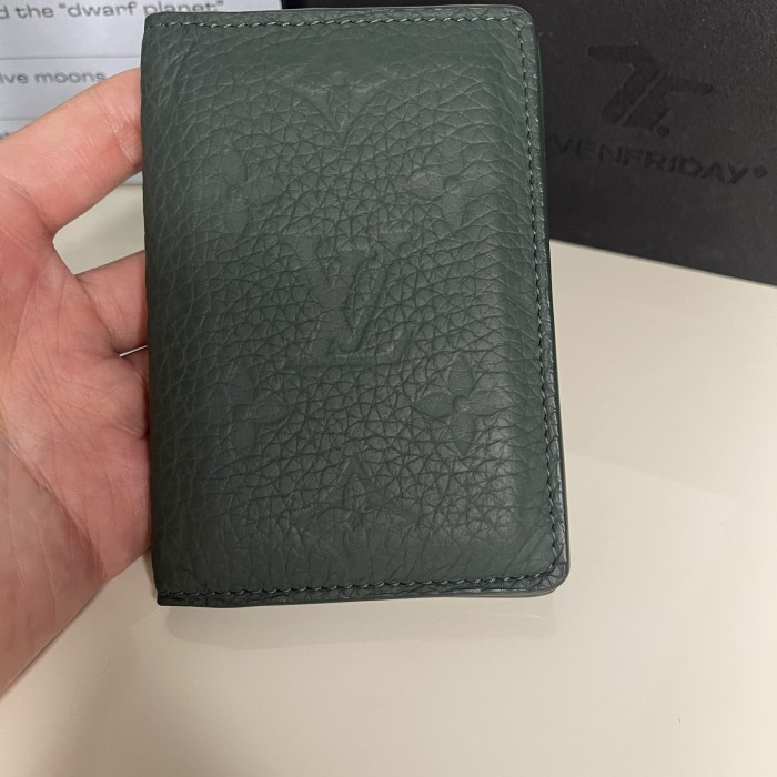 

LV Pocket Organizer Louis Vuitton Card Holder Wallet GBF Green BiFold 100% Authentic Original Like