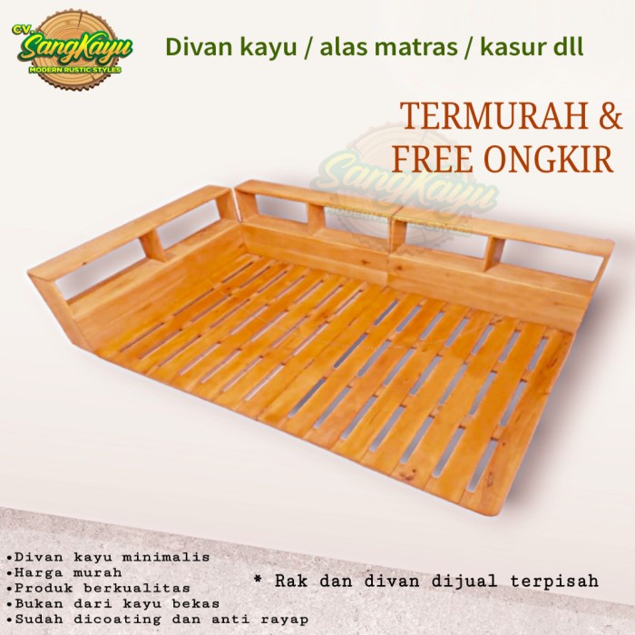 Dipan tempat tidur nimalis divan alas matras kasur spring bed kayu
