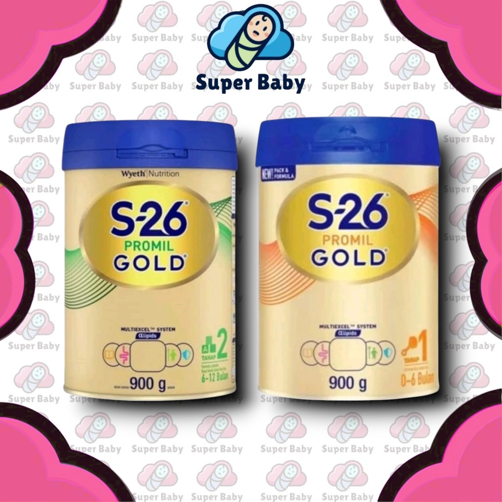 SUSU BAYI S26 PROMIL GOLD 1 (0-6 BULAN) DAN 2 (6-12 BULAN) KALENG 900gr