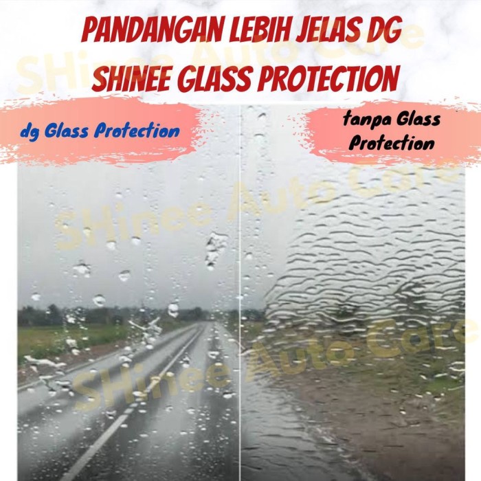 Shinee Glass Protection Coating Kaca Depan Pengkilap Mobil Daun Talas