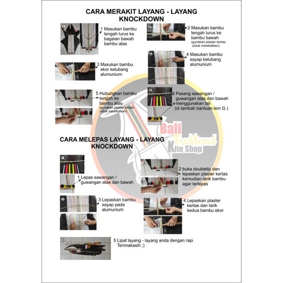 Layangan Cotek Knockdown Lis Atas New