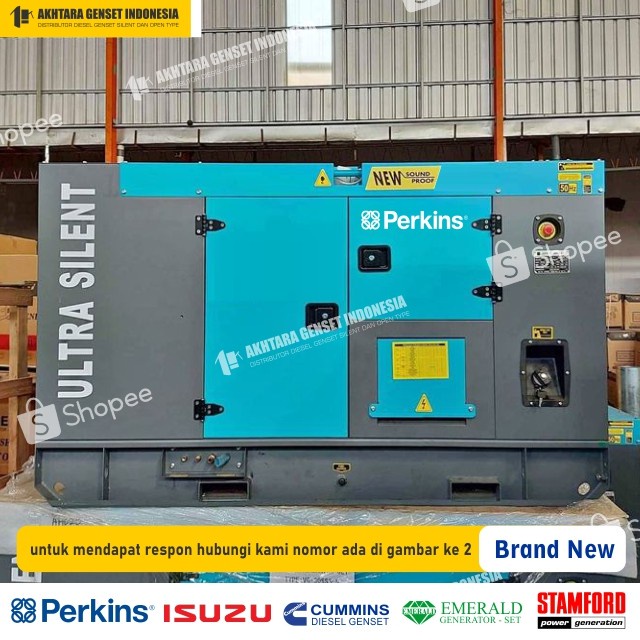PERKINS -  Genset  100 KVA ULTRA SILENT + Bisa Custom panel ATS AMF