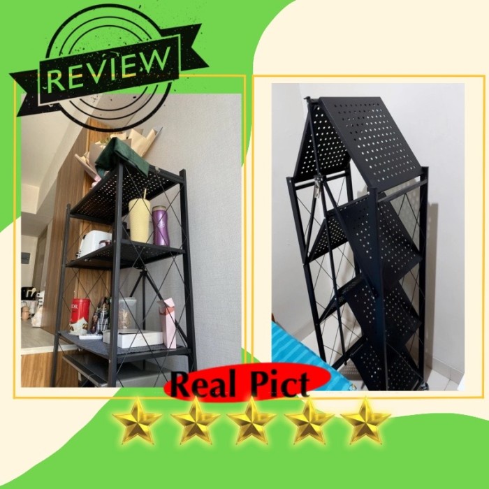 Rak Dapur Lipat Portable Rak Lipat Serbaguna Rak Dapur Portable