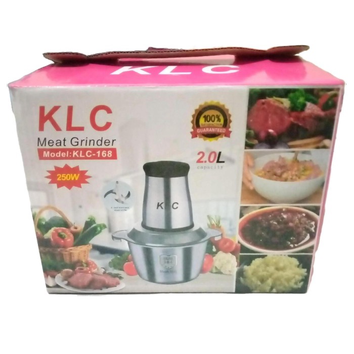 terbaru  blender penggiling daging chopper stainless elektrik - meat grinder klc-168 klc168 ready