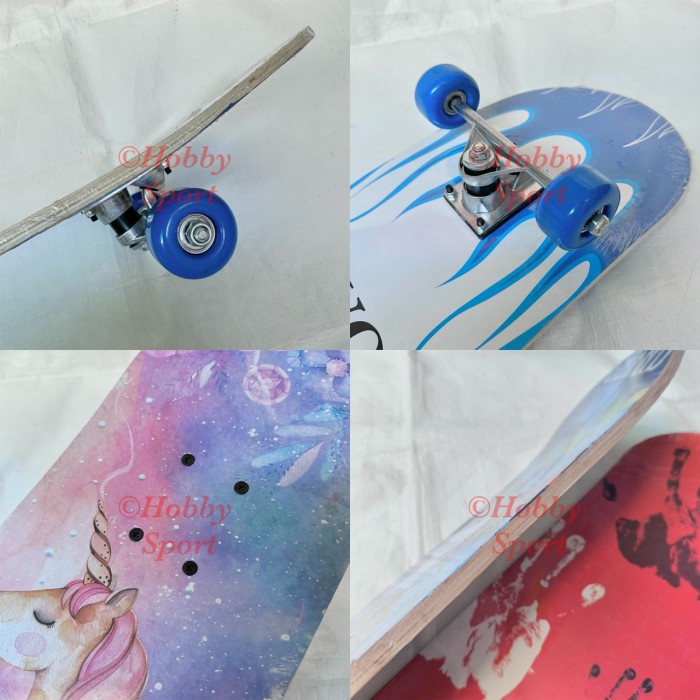 Skateboard Size L Papan Seluncur Anak Dewasa Ukuran Besar Kayu Maple