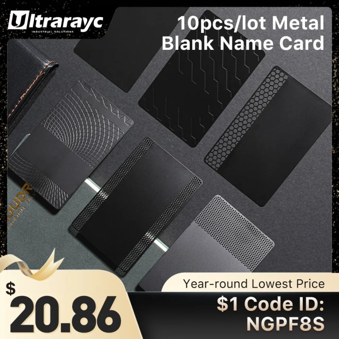 

10PCS/LOT Business Name Cards Stainless Steel Metal Sheet Sublimation Kode 811