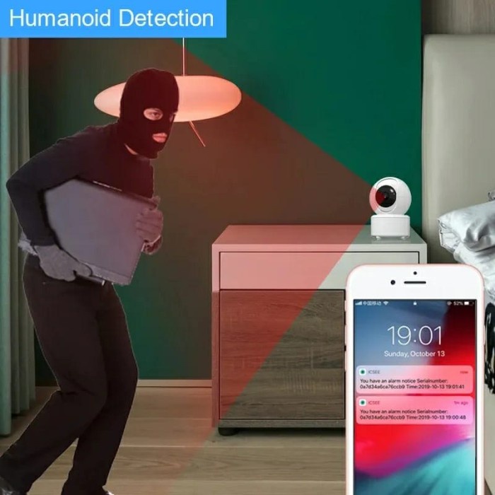 Ipcam Wifi Camera Bulb 8Mp Icsee Cctv Bohlam Wireless