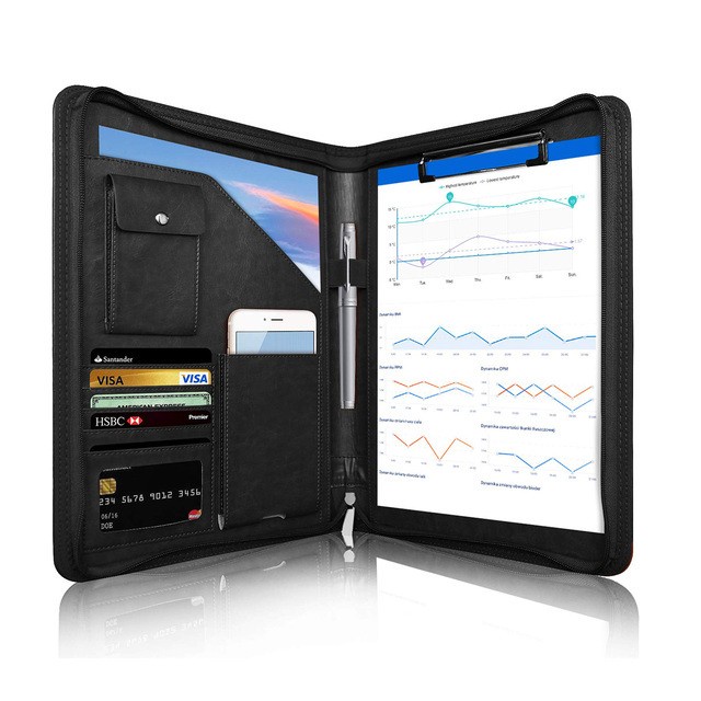

Portofolio Folder Konferensi A4 Zipped Bisnis Multifungsi Folder Clipboard File Dokumen Kulit