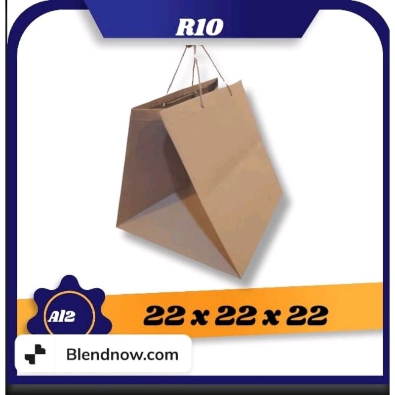 

Paperbag polos coklat ikuran 22x22x22 (paket 12pcs) |Tas Kertas |Tas Kado |Tas Souvenir |Paper bag kustom