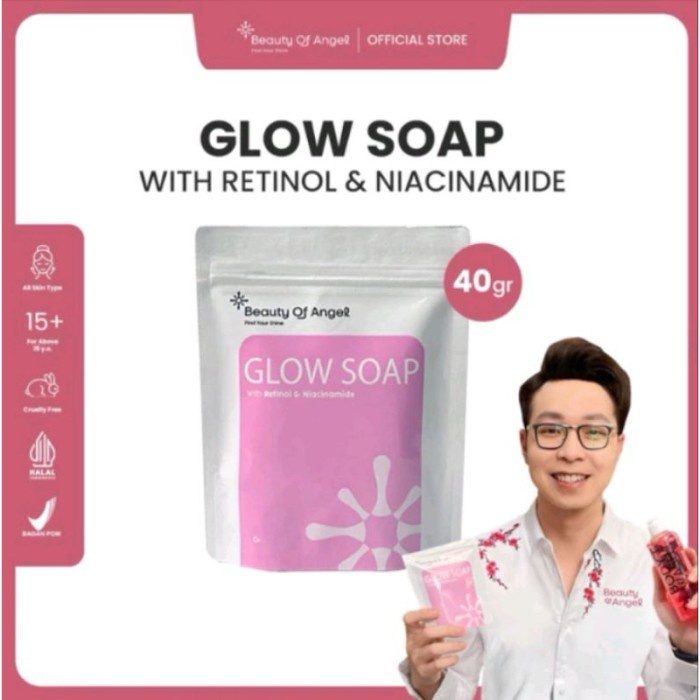 100% Original > Beauty Of Angel Glow Soap Sabun Mandi Sabun Pemutih Badan 40 Gr Ori & Bpom