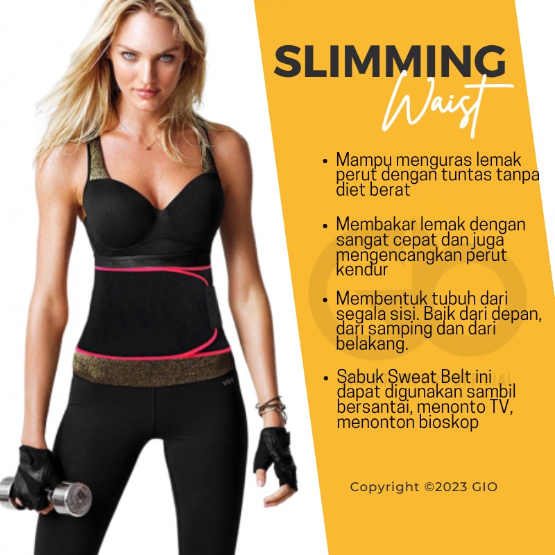 Korset Perut Olahraga Volly Gym Fitness Pelangsing Pengecil Perut Buncit Pria Wanita Sweat Waist