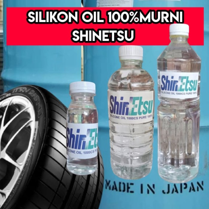 TERLARIS Silikon Oil Murni Shinetsu Japan 1000cs Oryginal Bahan Baku Semir Ban