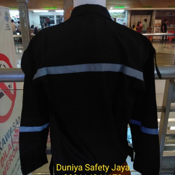 BAJU ATASAN PANJANG HITAM MERK TOP SAFETY WEAR