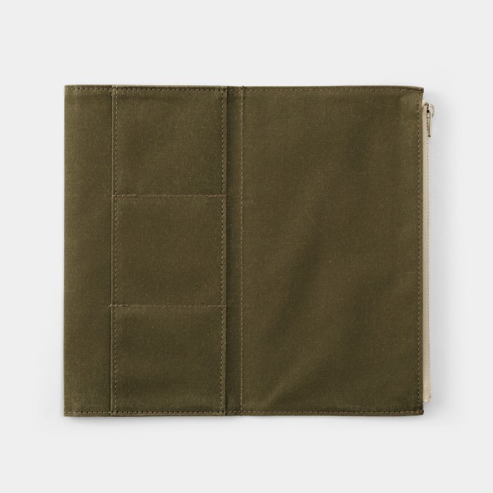 

Travelers Notebook Regular Size Papercloth Zipper Olive Paper Cloth