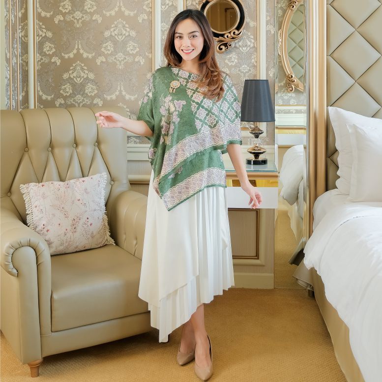 HAIRA Blouse Batik Kerja Wanita Viscose