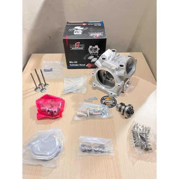 New Blok Cylinder Head Moto 1 Mio 4V Klep 24 21 Pelatuk Roller