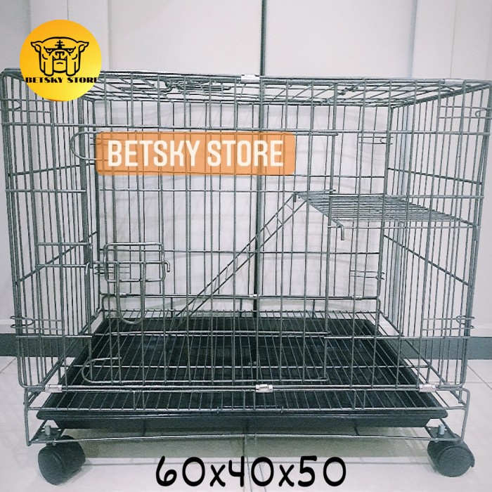 Kandang Kucing Tingkat 1 Size 60X40X50