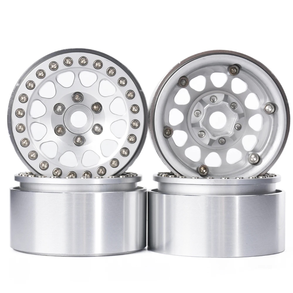 4PCS 1.9 Inch Beadlock Wheel Rim Wheel Hub For 1:10 RC Crawler Axial SCX10 II 90046 AXI03007 Tamiya