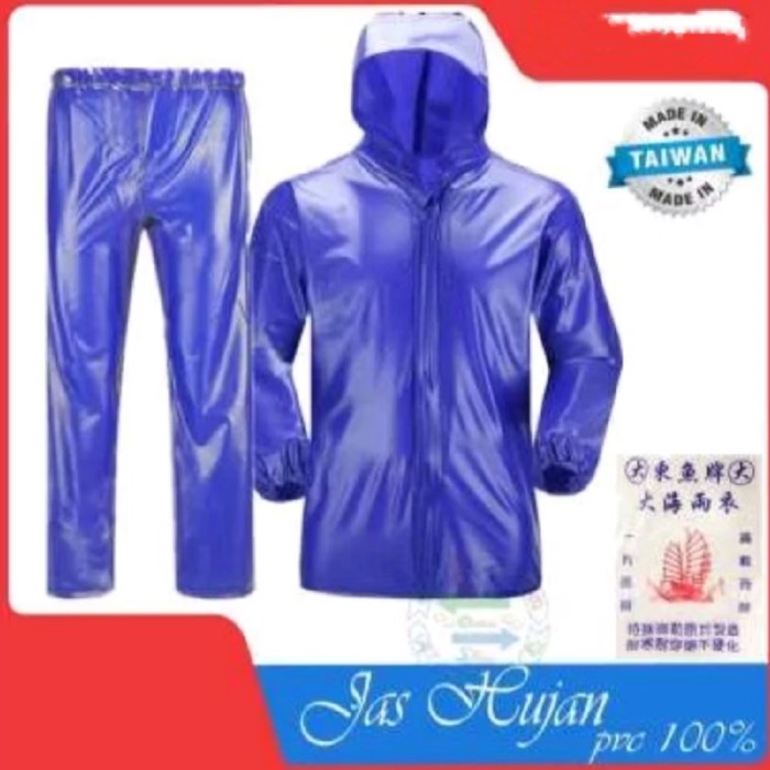 BEBAS ONGKIR - Jas hujan & Mantel Nelayan & Taiwan bahan karet pvc tidak mudah sobek