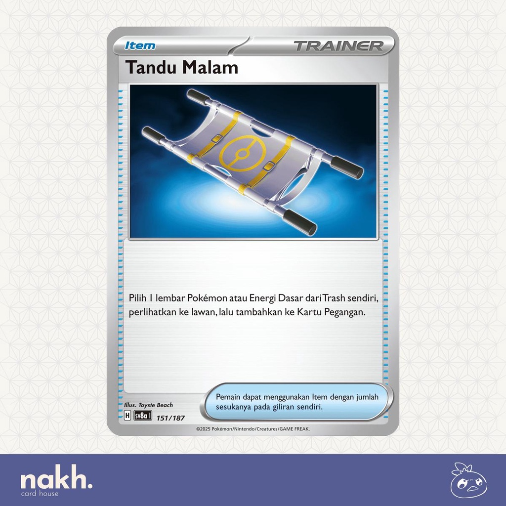 Kartu Pokemon TCG Indonesia Festival Terastal ex sv8a 151/187 Tandu Malam