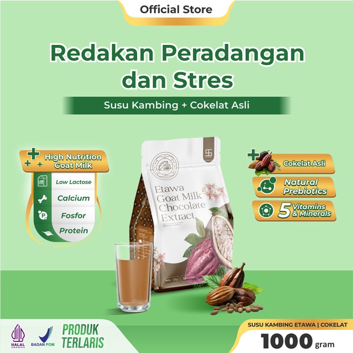 

Susu Kambing Etawa Bubuk Rasa Varian Cokelat Chocolate Syams 1000 gram