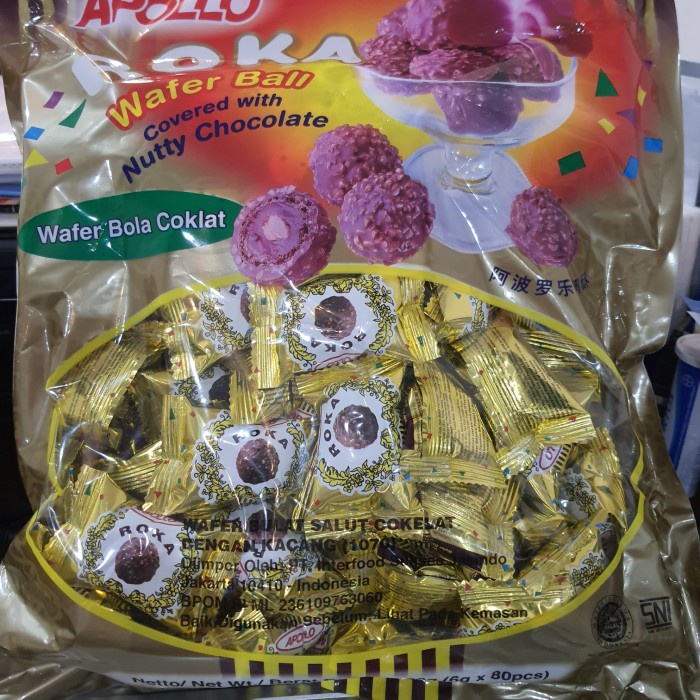

roka apollo wafer ball biskuit bola bercoklat