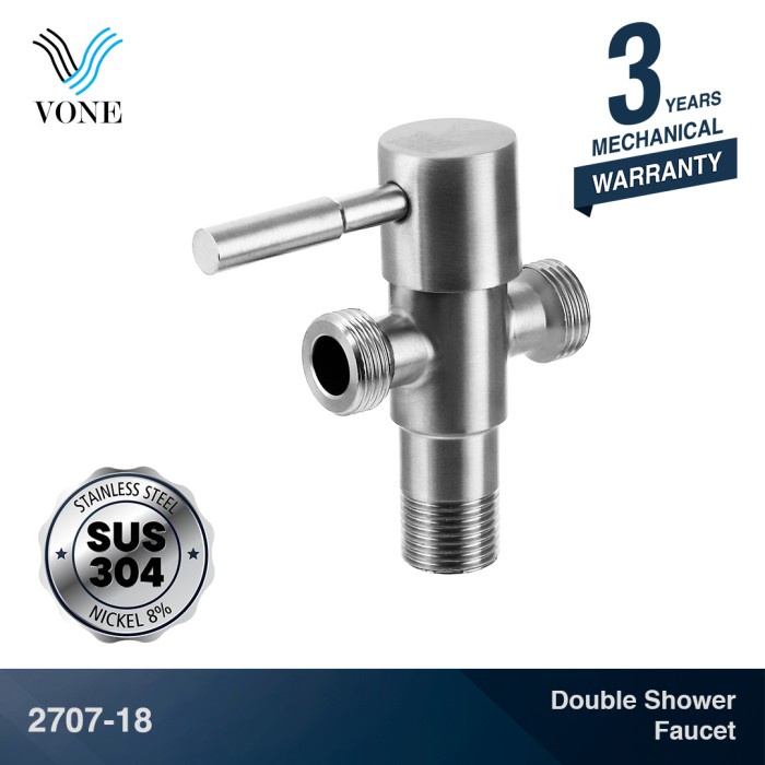 Vone 2707-18 Keran Stop Kran Air Toilet Kloset Wc Jet Shower Cabang T