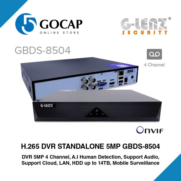 GLENZ DVR 5MP BLACK SERIES - GBDS 4 / 8 / 16 P6SLITE