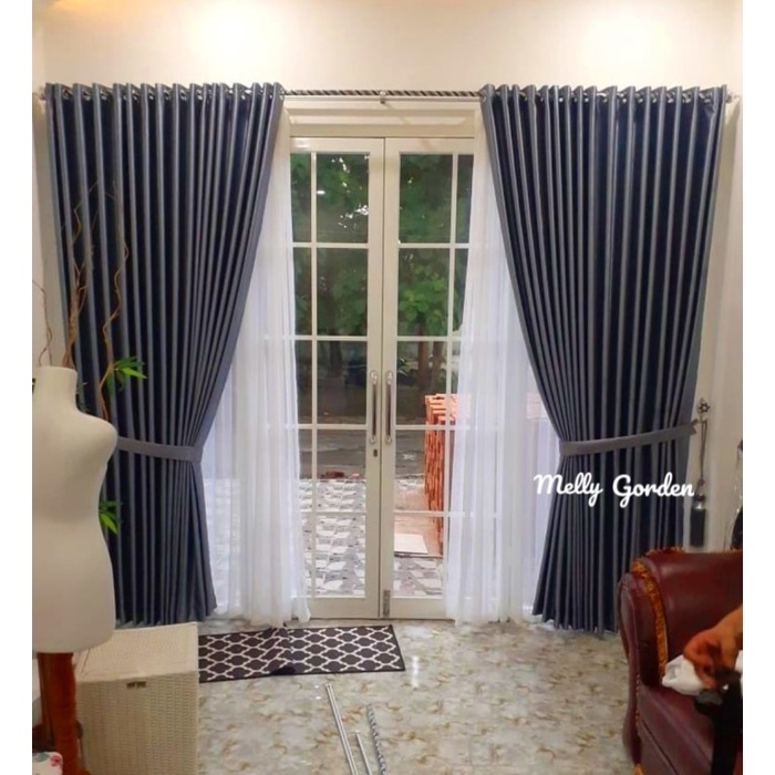 Gorden Blackout Polos Lebar 300 x 250 cm Hordeng Hendela Pintu