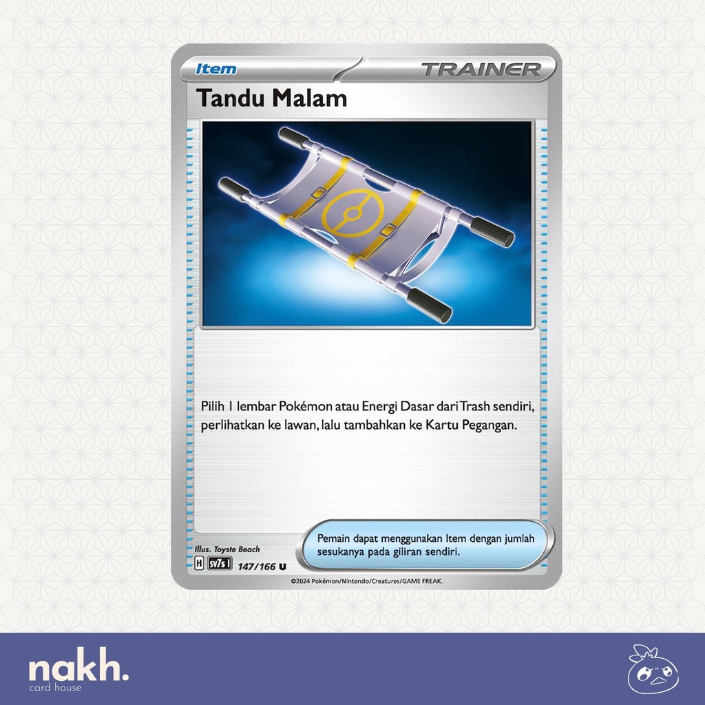 Kartu Pokemon TCG Indonesia bimbingan rasi sv7s 147/166 Tandu Malam