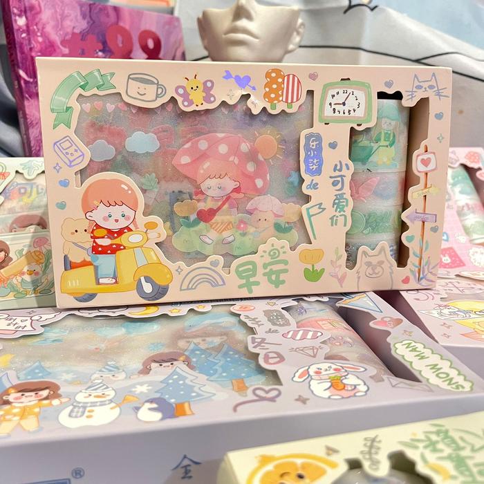 

Paket 1 Box Sticker Dan Solatio Yd-Mstz28 Motif Kartun Cewe Makanan Warna Pastel Stiker Jurnal