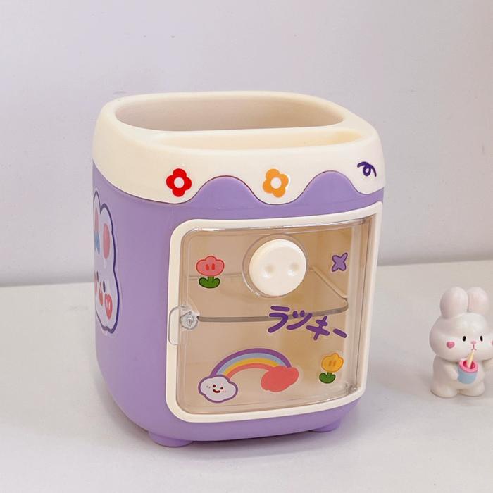 

Tempat Pensil Meja Kartun Imut Bentuk Hidung Babi Dengan Laci - Kreatif Dan Lucu Tempat Pensil Meja