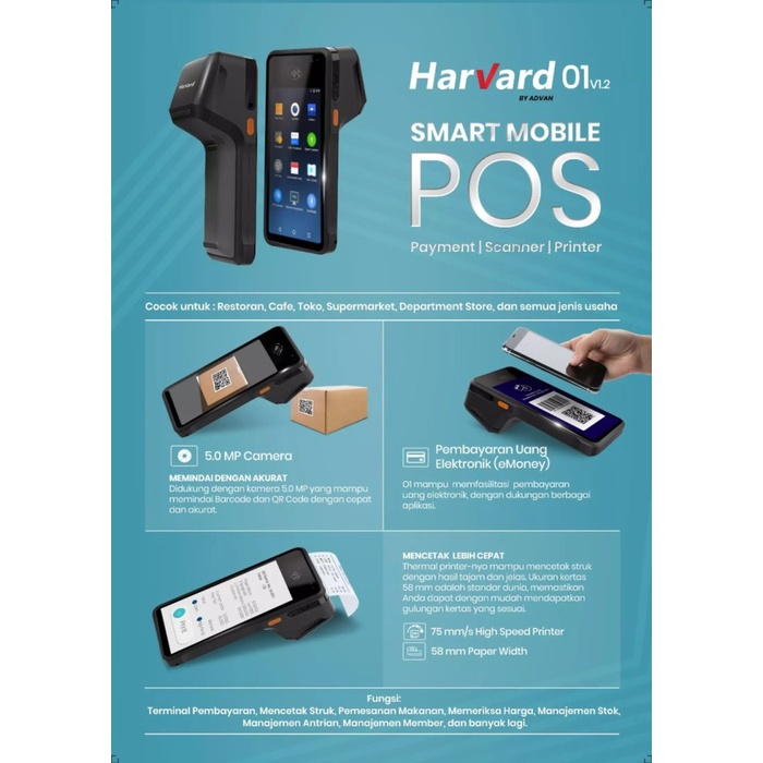 Advan Harvard 01 Android Smart Mobile Pos MOKA