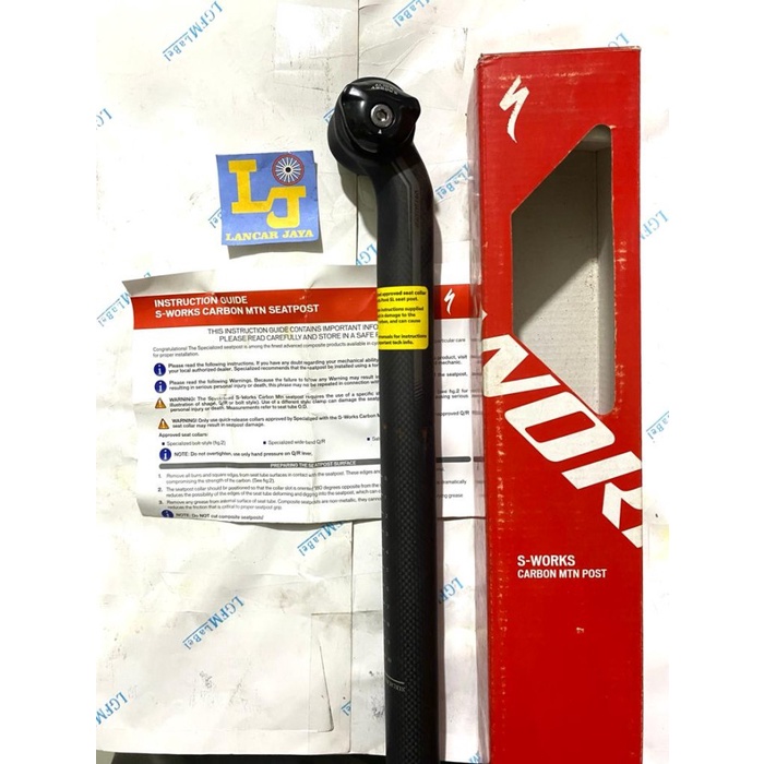 TERLARIS S-Works/Specialized Seatpost/Tiang Sadel Fact SL Carbon 30.9 400MM