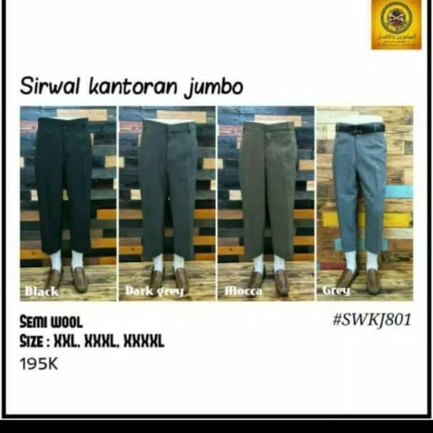 Sirwal Kantor Jumbo Al Amwa Celana kantor Jumbo 2XL 3XL 4XL