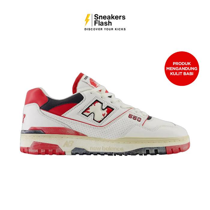 NEW BALANCE 550 Vintage Pack Team Red Sepatu Sneakers Pria - BB550VGA - Size 44.5