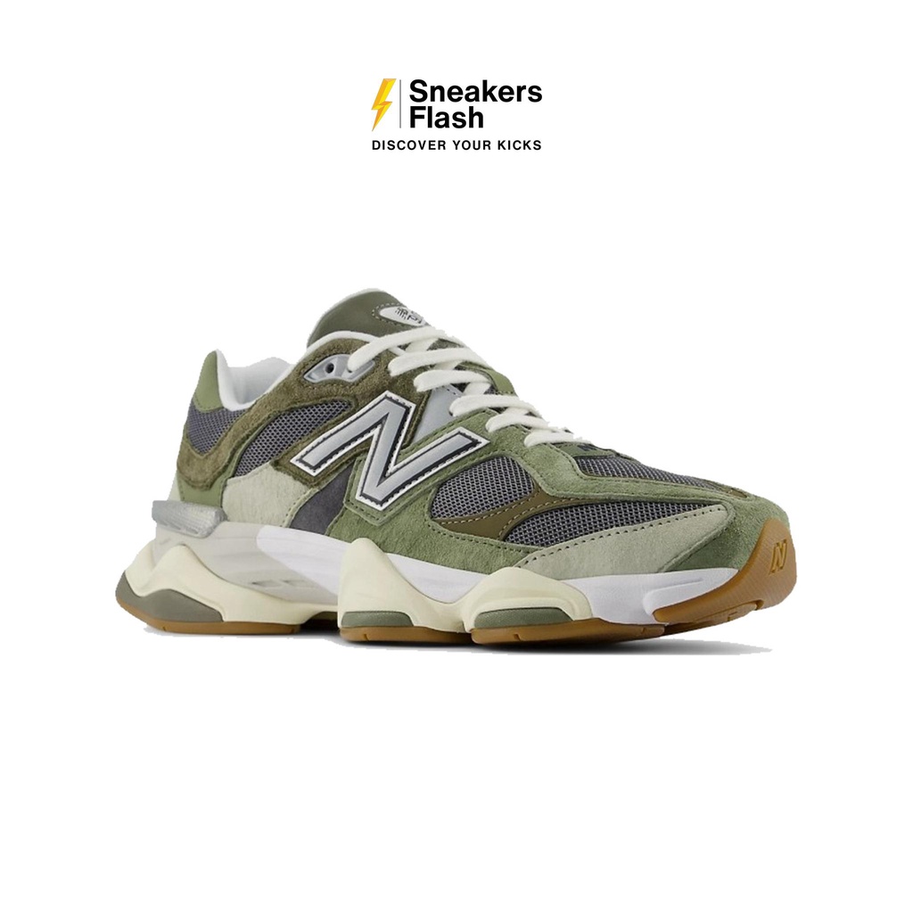 NEW BALANCE 9060 Green Grey Sepatu Sneakers Unisex - U9060FOC - Size 36