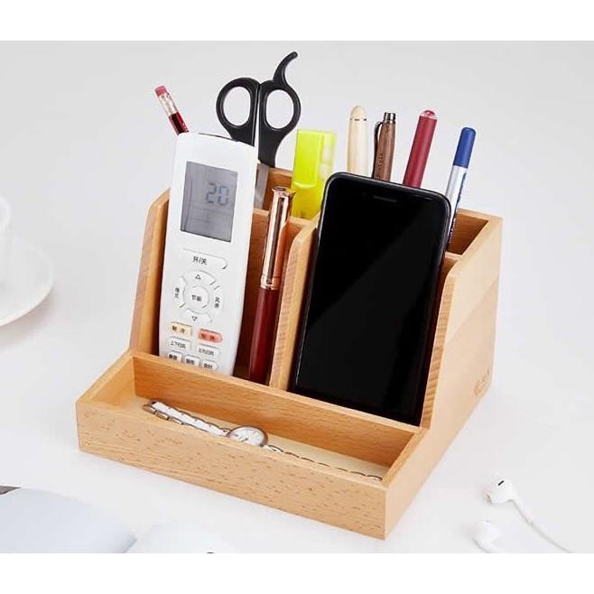 

HOT SALE! Best Wooden Desk Organizer Diy Rak Meja Kayu Tempat Alat Tulis Multifungsi