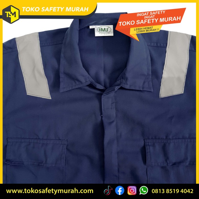 Wearpack Terusan Safety Imj Biru Dongker / Wearpack Safety Bahan Tebal