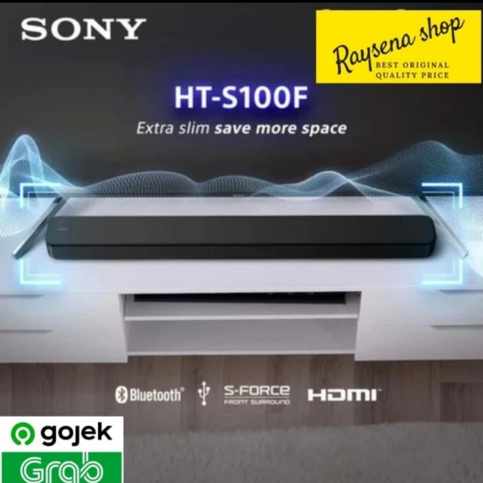 TERBARU SONY single Soundbar HT-S100F / ht-s100