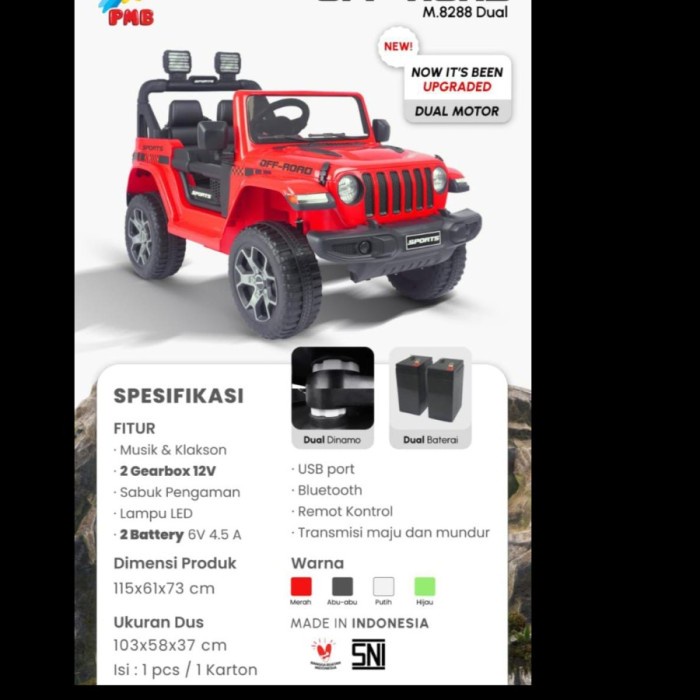 M-8288 Mobil aki Jeep Off Road PMB M8288 remote