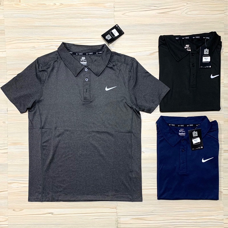 KAOS KERAH NIKE IMPORT PREMIUM OLAHRAGA RUNNING COMBINASI T-SHIRT POLO PRIA MAN ABU HITAM PUTIH