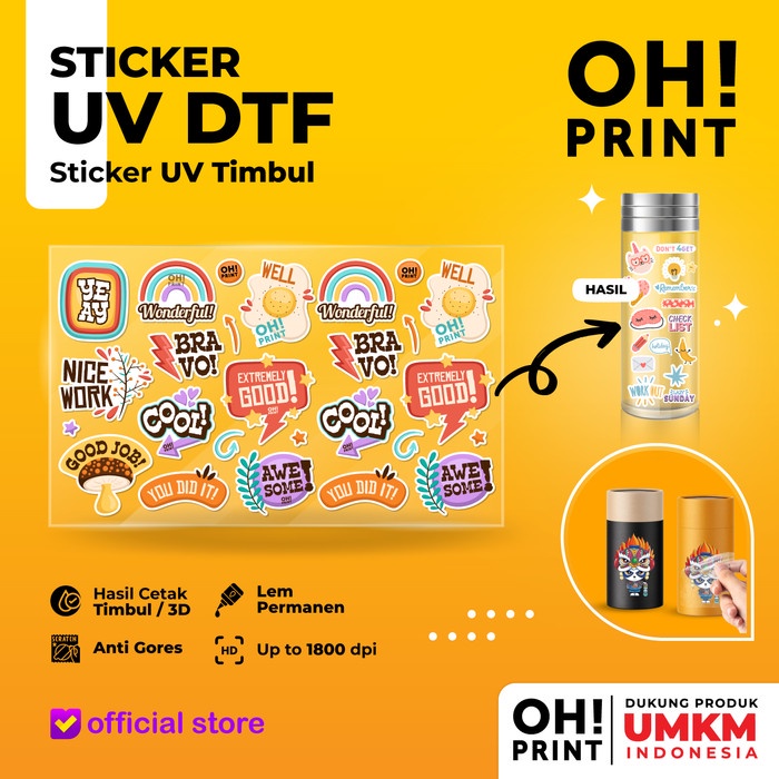 

Stiker UV DTF Sticker UV Decal Sticker UV Timbul