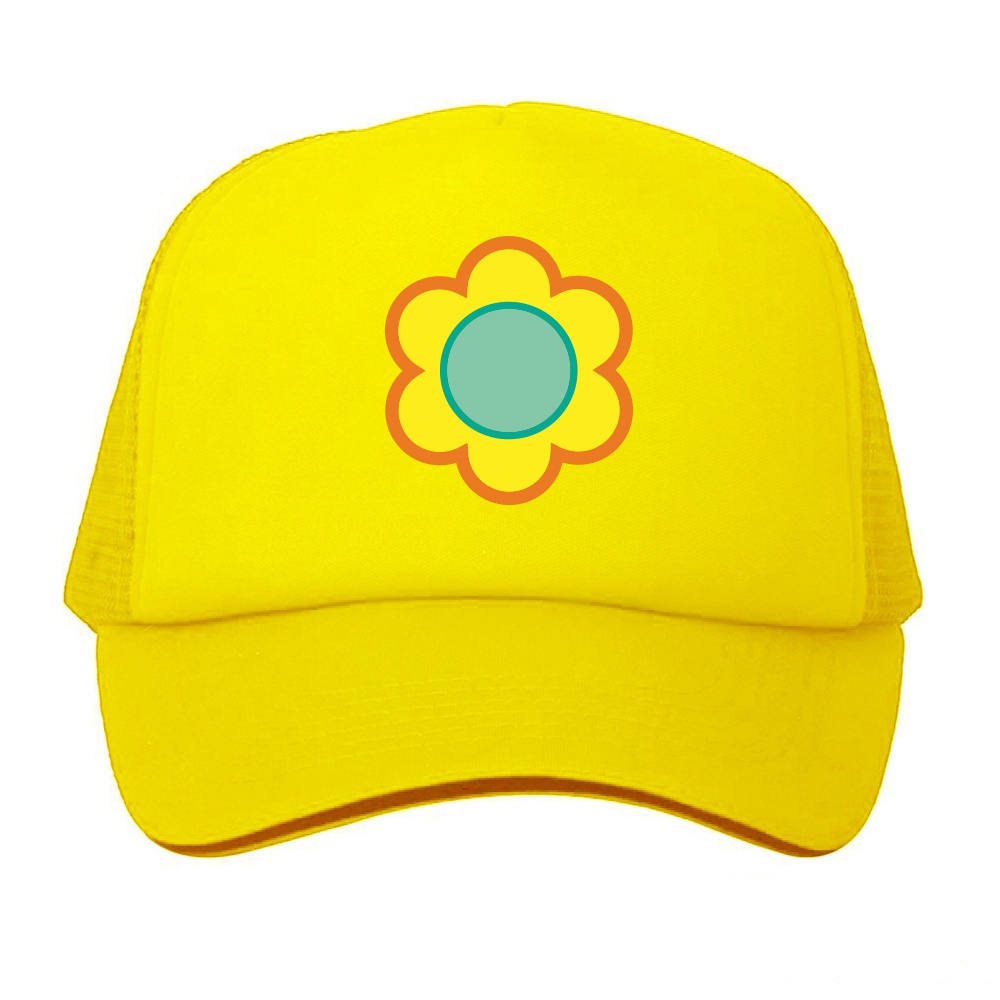 Topi Trucker Princess Daisy Bunga Flower Logo Super Mario Kart World Gaming