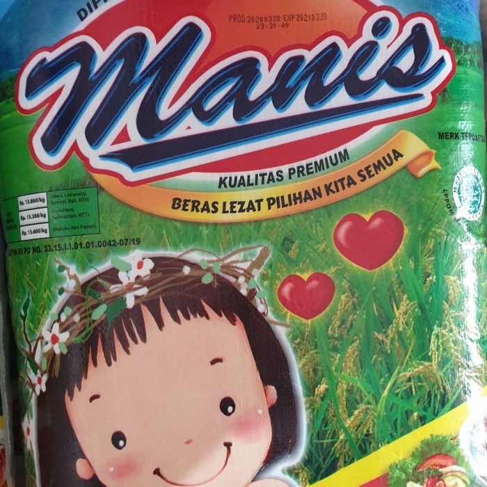 

,,,,,,,] Beras Slyp Premium Merk Manis