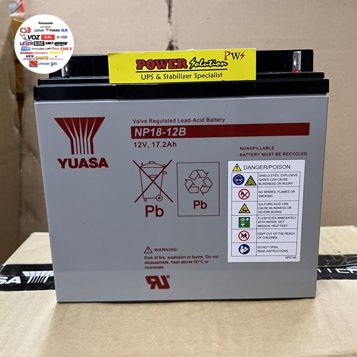 Aki Yuasa Np18-12B Yuasa Battery 12V 17,2Ah, Aki Ups Yuasa 12V 17,2Ah